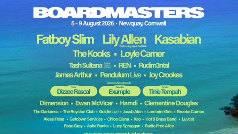 Boardmasters Line Up 2026